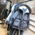 Черные, бежевые, серые, синие цвета, женские парки S-XL размера плюс, Женское пальто карго