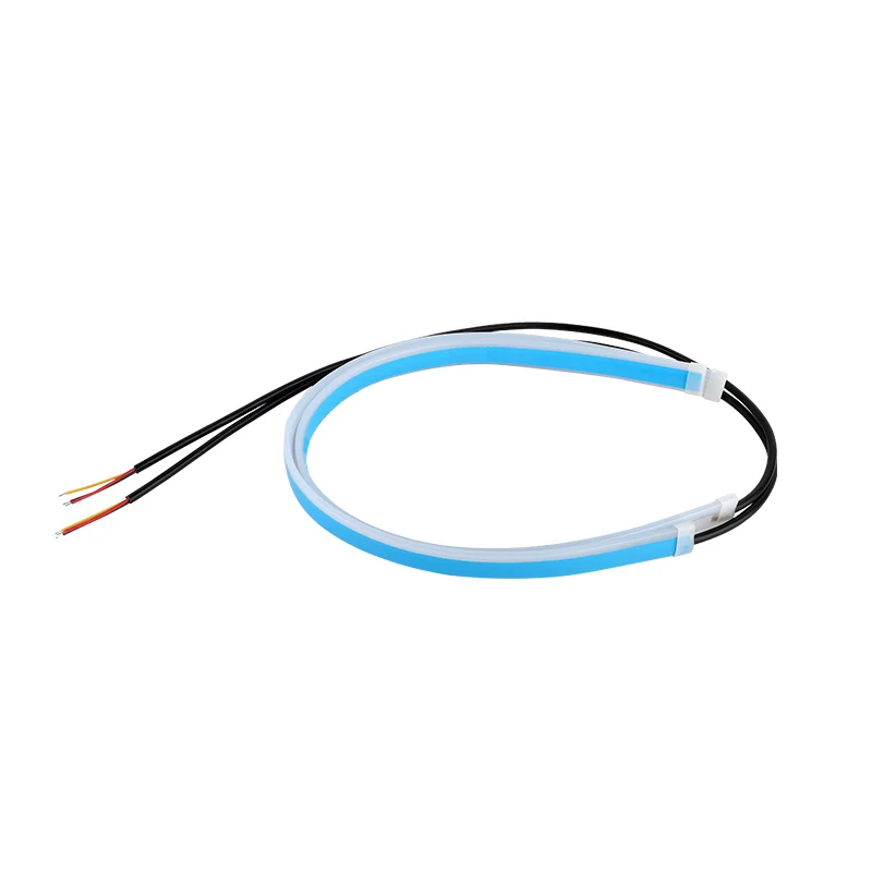 

2pcs Led DRL Daytime Running Lights Flexible Car Light Accessories Turn Signal Yellow Brake Side Lights Headlights Strip 12v