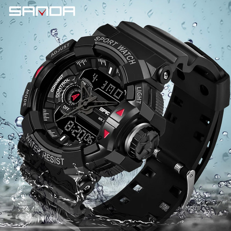 

SANDA 599 Military Men's Watch Top Brand Luxury Waterproof Sport Wristwatch Fashion Quartz Clock Male Watch relogio masculino