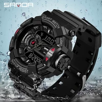 sanda 599 military mens watch top brand luxury waterproof sport wristwatch fashion quartz clock male watch relogio masculino