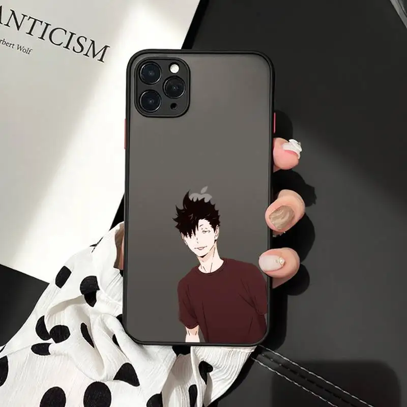

Haikyuu Kuroo Tetsurou volleyball anime Phone Cases matte transparent For iphone 7 8 11 12 plus mini x xs xr pro max cover