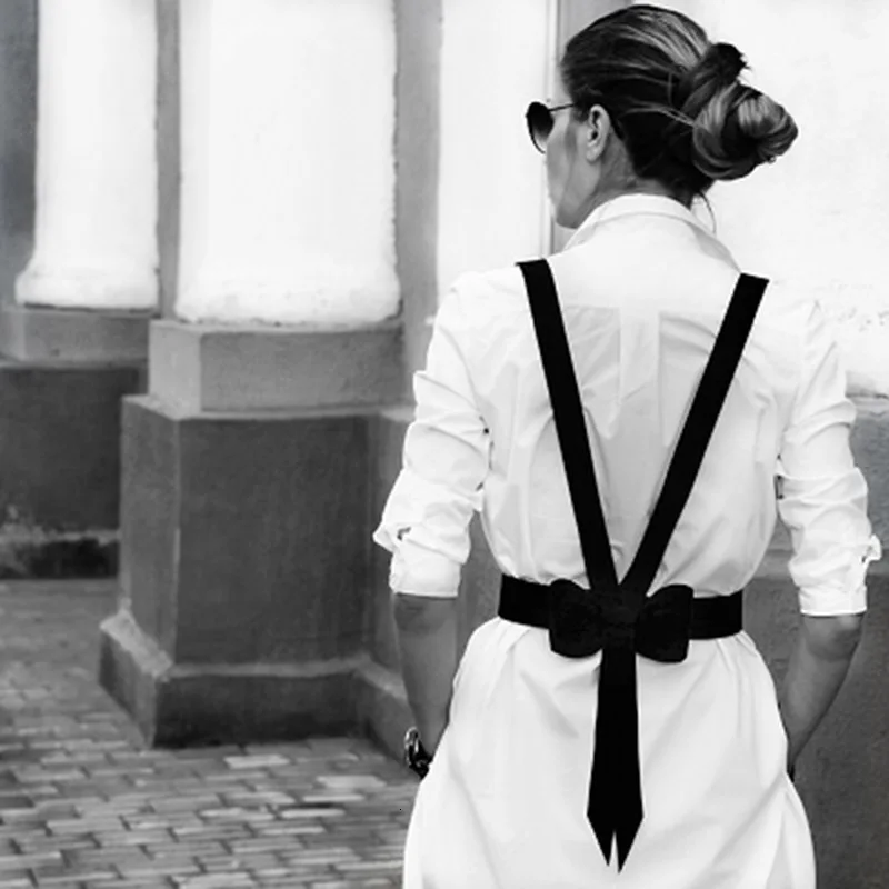 

women suspender bowtie belt Shirt dress accessories braces brace bretelle ciclismo vintage prom cosplay Maid outfit