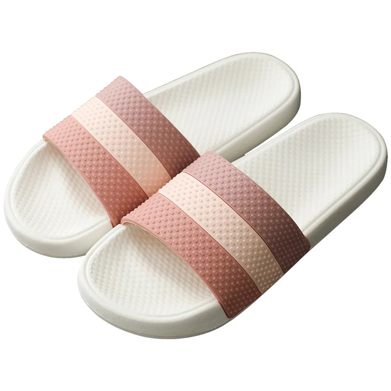 

Women Summer Home Indoor Slippers Mix Color Non Slip Thick Soft Sole Bathroom Shower 2020 Smiple Slides Men Ladies Shoes House