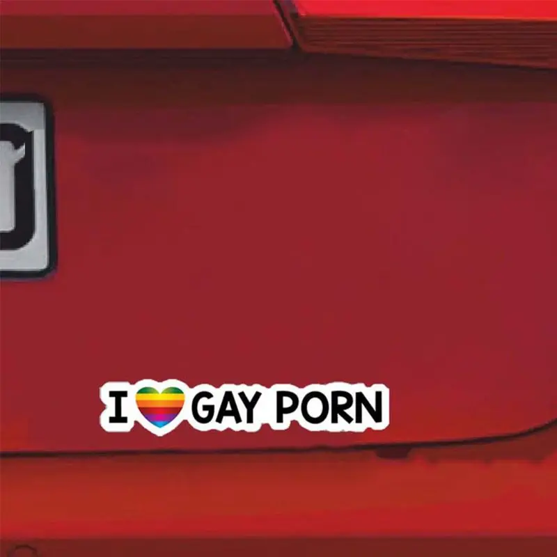 13 7 см * 2 Креативный дизайн I Love Gay порно забавное украшение автомобиля модные