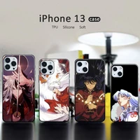anime inuyasha phone case for iphone 13 12 11 pro mini xs max 6 6s 7 8 plus x xr soft tpu coque shell funda cover