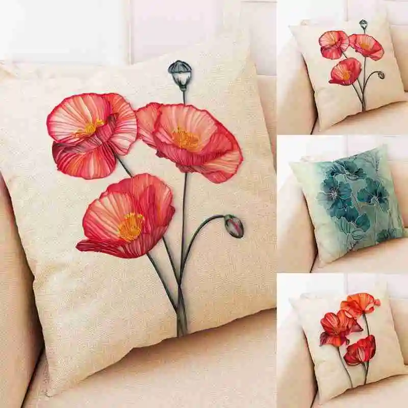 

Romantic Case Art Cushion Cover Car Decor Home Decoration 45x45 Abstract Decorative Pillowcase