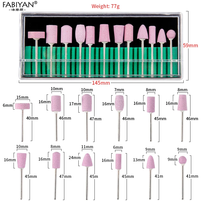 12 шт./компл. Керамическая электрическая машина дрель пилка для ногтей