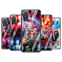 stranger things for samsung galaxy s20 fe ultra note 20 s10 lite s9 s8 plus luxury tempered glass phone case cover