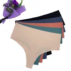 Новинка, женские бесшовные трусики ALLMIX с высокой талией, женское нижнее белье, шелковые спортивные стринги, женское удобное дышащее нижнее белье, сексуальные стринги