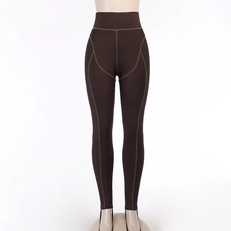 

2021 Women Winter Fitness Sport Leggings Spring Sexy Streetwear Skinny Solid Slim Fit High Waist Push Up Gym Legging For Women