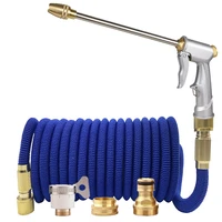 new telescopic magic hose high pressure car wash hose adjustable spray hose household garden watering hose cleaning water gun