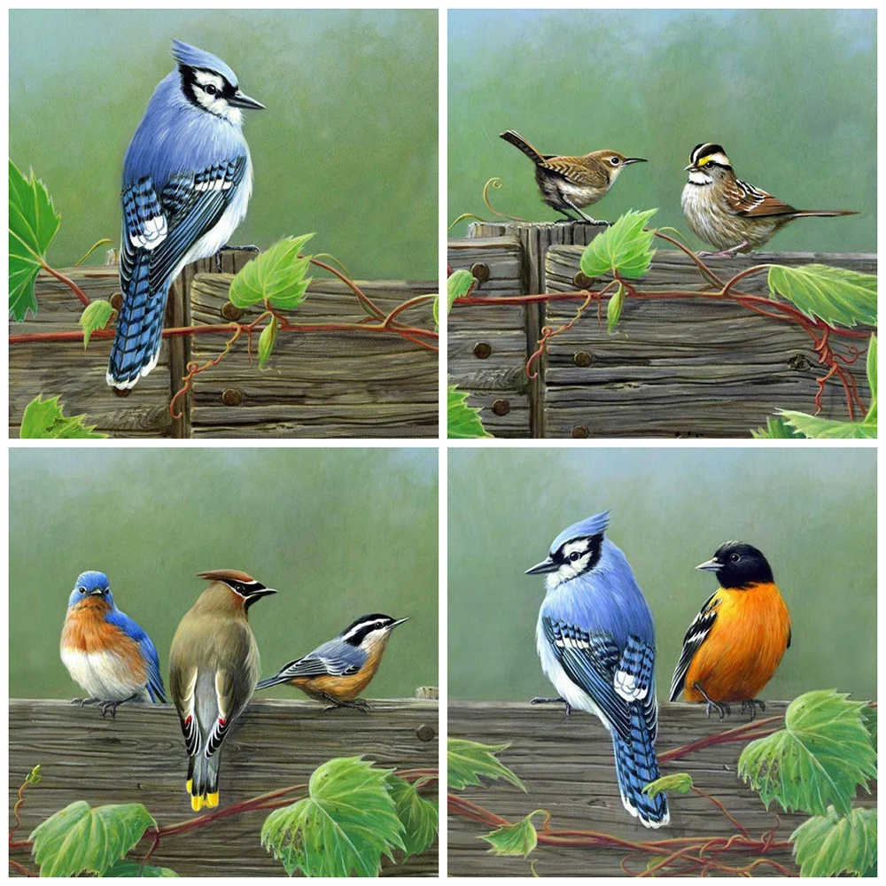 

EverShine DIY Diamond Painting Animal Diamond Embroidery Bird Picture Mosaic 5D Full Square Cross Stitch Home Decor