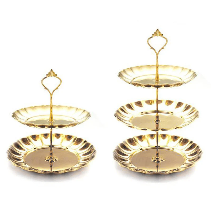 1 шт. Нержавеющая сталь подставка для торта 2 и 3 уровня конфеты фрукты торты