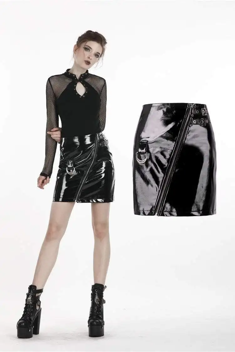 Darkinlove женские панк слиант молнии пу Skiny юбки KW144|Женские юбки| |