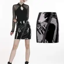Darkinlove женские панк слиант молнии пу Skiny юбки KW144|Женские юбки|