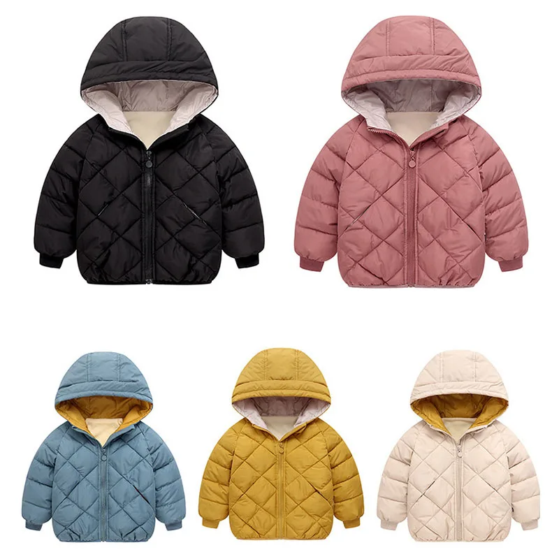 Купи Children's Down Padded Jacket 2021 Autumn And Winter New Men's And Women's Baby Children's Cotton Coat Fleece Warm Cotton Jacket за 800 рублей в магазине AliExpress