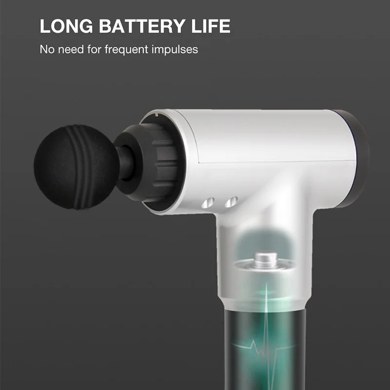 Мышечный массажный пистолет 4 зубчатая электрическая вибрация массажер для тела