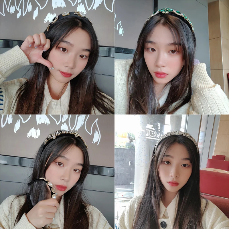 Повязка для волос в стиле барокко Женская обруч Со стразы с кристаллами