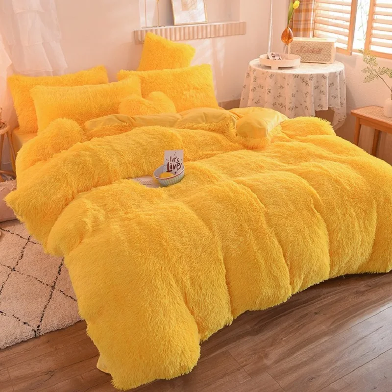 Супер зимний теплый комплект из четырех предметов норки AB Side утолщенный плюшевый