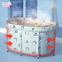 infant shining baby bathtub baby swimming pool bucket adult bathing 100cm folding bath bathtub household infant bathing tubs