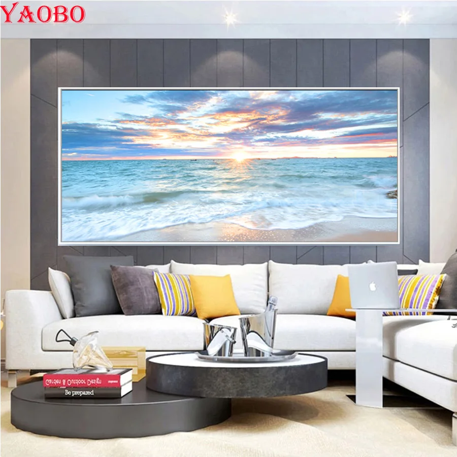 5D алмазная вышивка сделай сам Пляжная морской пейзаж живопись полный набор