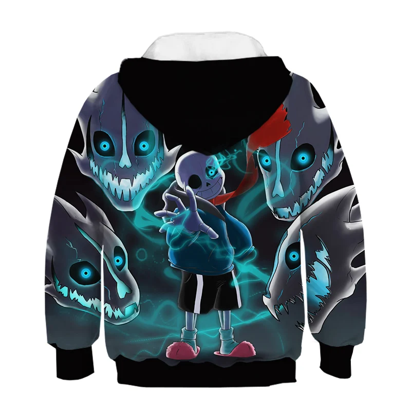 Детский свитер с капюшоном с 3D принтом в виде героя мультфильма «Undertale» Летняя Детская уличная модная Толстовка для отдыха для мальчиков и девочек