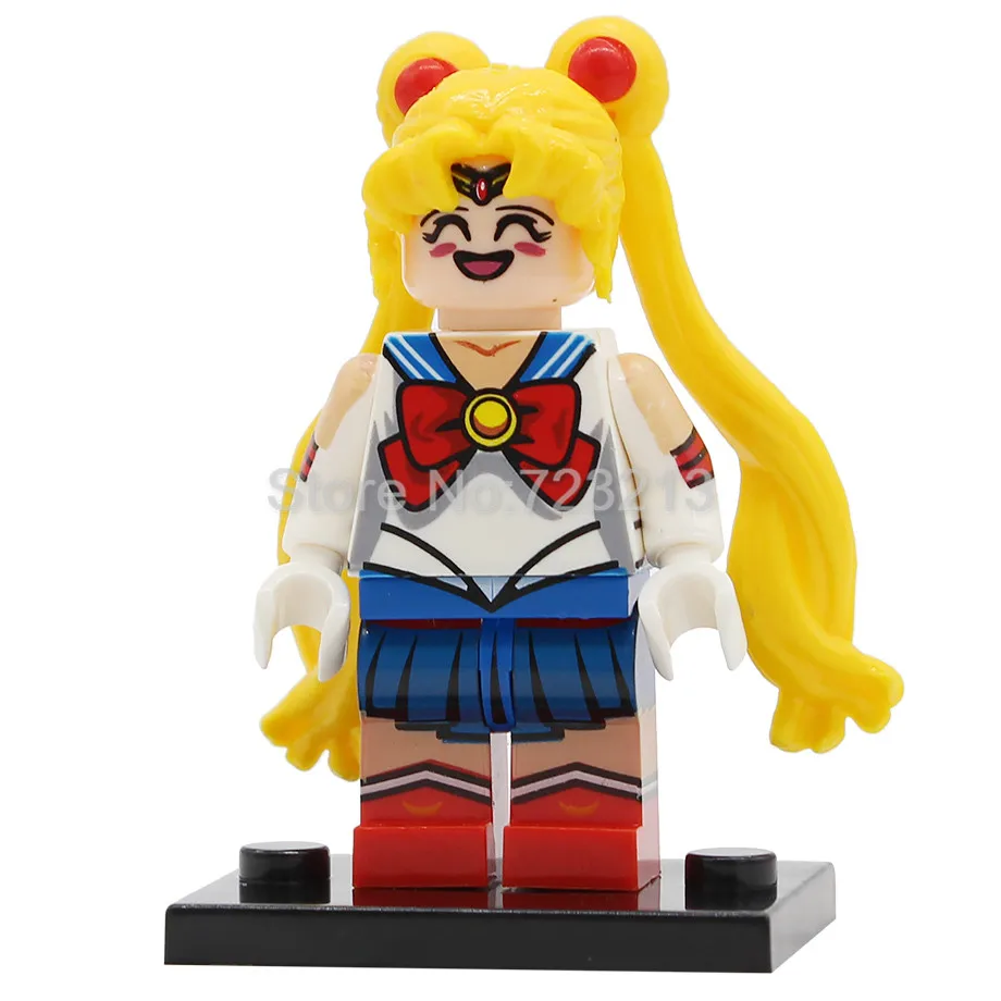 Sailor Moon Лидер продаж, Японский комикс, рисунок Наруто Хацунэ Мику, фигурка мазингер Z, набор строительных блоков, модель, комплекты кирпичей, игрушка, рождественский подарок - Цвет: Sailor Moon
