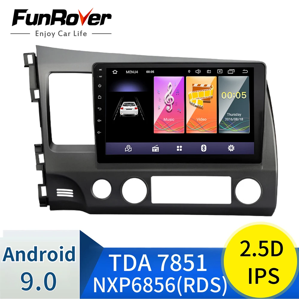 2G + 32G Android 9 0 DSP автомобильный Радио мультимедийный видео плеер для Honda Civic 2006 2011