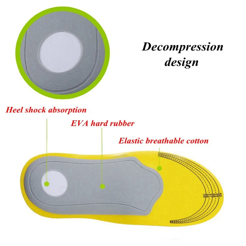 

Elastic Breathable Insole Female Unisex Shoes Sole Orthopedic Insole Accessories Running Air Cushion Insole Male and Deodorant