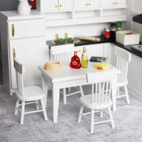 dollhouse 112 miniature furniture model fibreboard handcraft table chair kitchen scene restaurant decoration