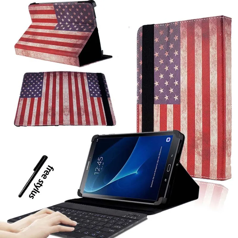 KK&LL для samsung Galaxy Tab A A6 10,1 T580 T585()-кожаный чехол-подставка для планшета+ bluetooth-клавиатура