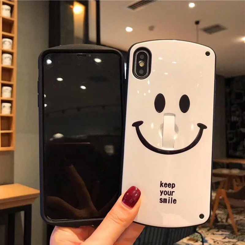 Чехол для телефона iPhone 11 Pro XS Max Smiley глянцевый чехол 7P с защитой от падения