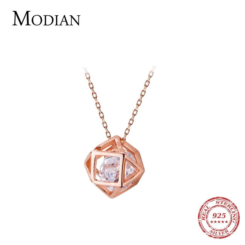 Modian новая распродажа Геометрическая прозрачная 5A CZ сверкающая Красивая подвеска