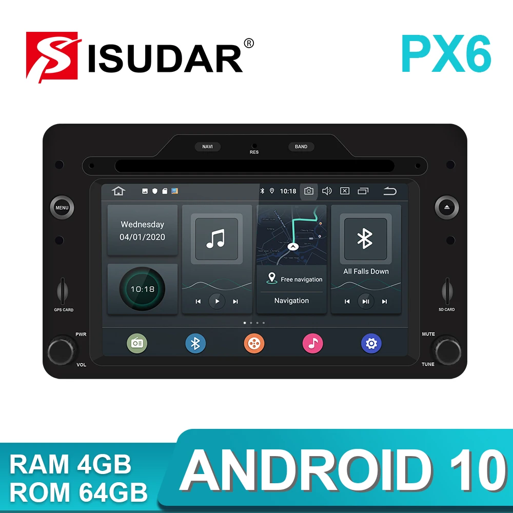 Isudar PX6 1 Din Android 10 авто радио для Alfa/Romeo/Spider/Brera/159 Sportwagon CANBUS RAM 4G Автомобильный GPS