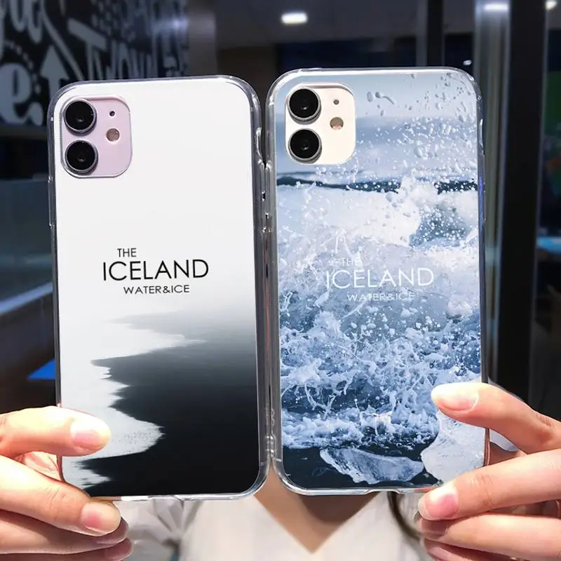 

Beautiful Iceland Phone Case For Iphone 11 12 13 Pro Max 5s 6s 7 8 Plus X Xr Xs Max Se 2020 Mini Transparent Case Cover