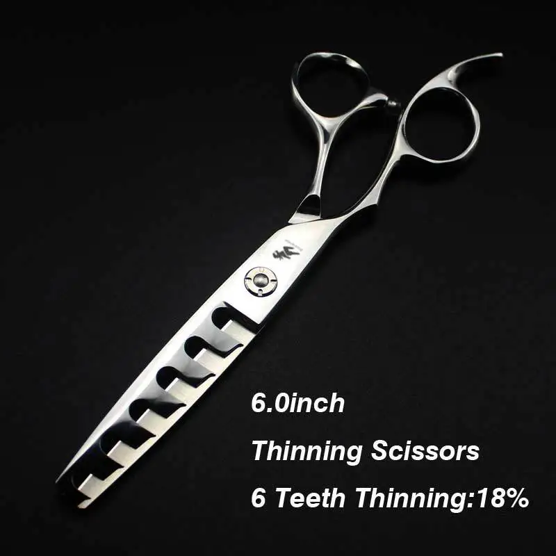 6 teeth Professional Hair thinning Scissor Shearing Flat Teeth Scissors Hairdressing Tool | Красота и здоровье