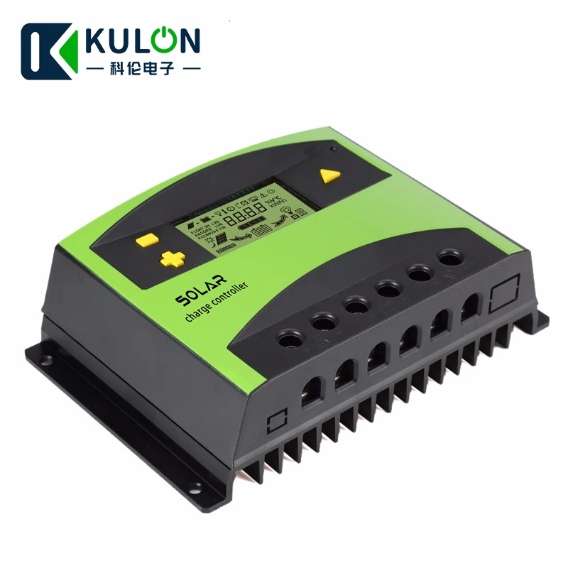 PWM контроллер солнечной энергии 20A 30A 40A 50A 60A 12v 24V 48V электрический ток Дисплей свет лампа с напряжением тока контроллер заряда