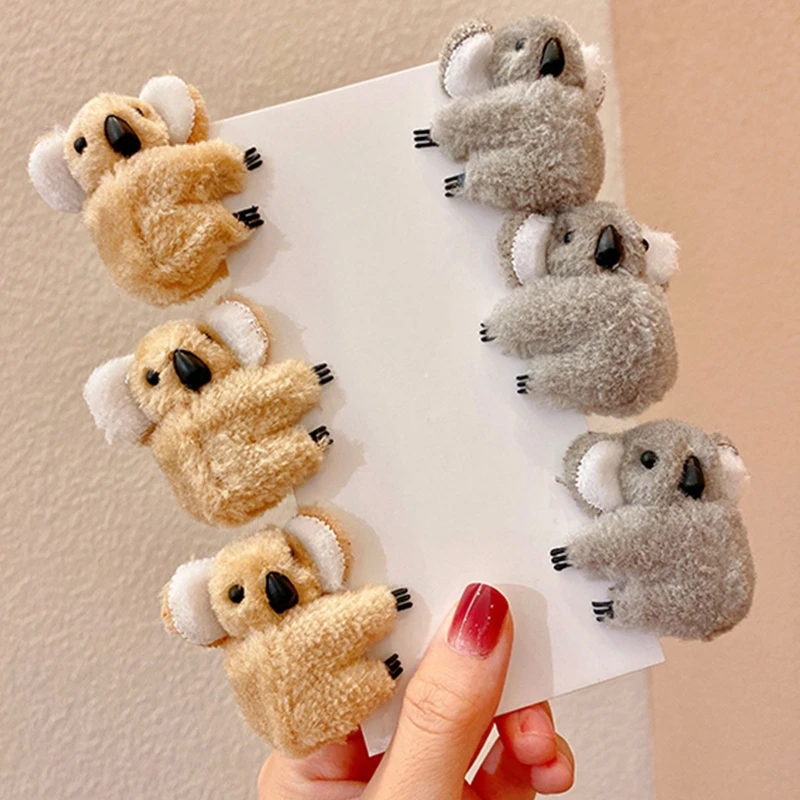 

Koala Hair Jaw Clips Lovely Small Hair Claw Clips Non-Slip Bangs Barrettes Lovely Cartoon Animal Mini Hair Clips Clamp