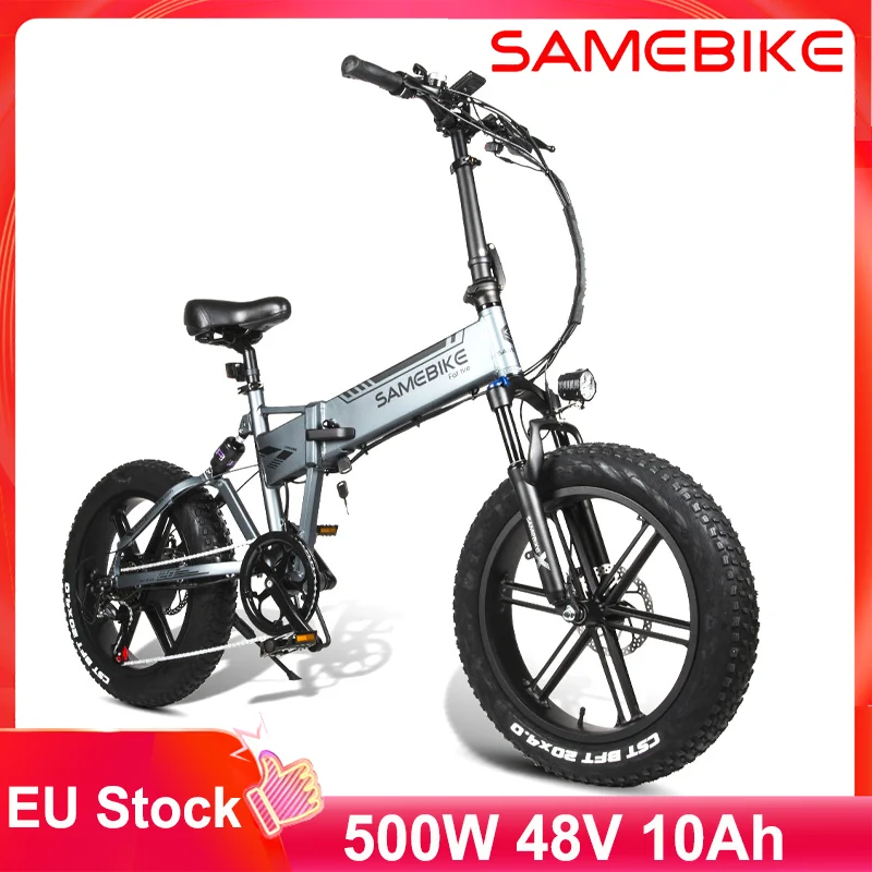 EU STOCK Samebike XWLX09 Folding Electric Bicycle 500W 20 Inch 10Ah Battery Three Riding Modes Electric Bike E-bike