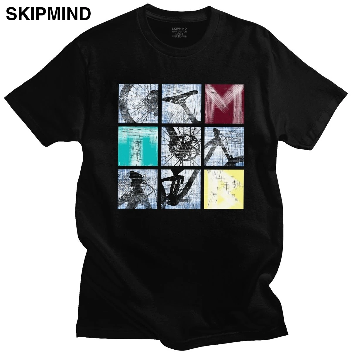 

Мужская винтажная футболка, из мягкого хлопка, с круглым вырезом и коротким рукавом, для езды на горном велосипеде