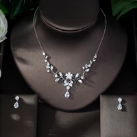 hibride clear aaa cubic zirconia indian jewelry sets for women earring necklace set bridal dress accessories bjoux femme n 304
