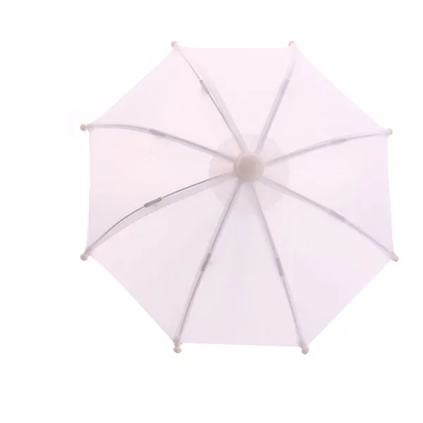 white 18 дюймов куклы зонтик для американской девушки кукла игрушка аксессуар Мини зонтик милая улыбка узор зонтик многоцветный на выбор - Цвет: white