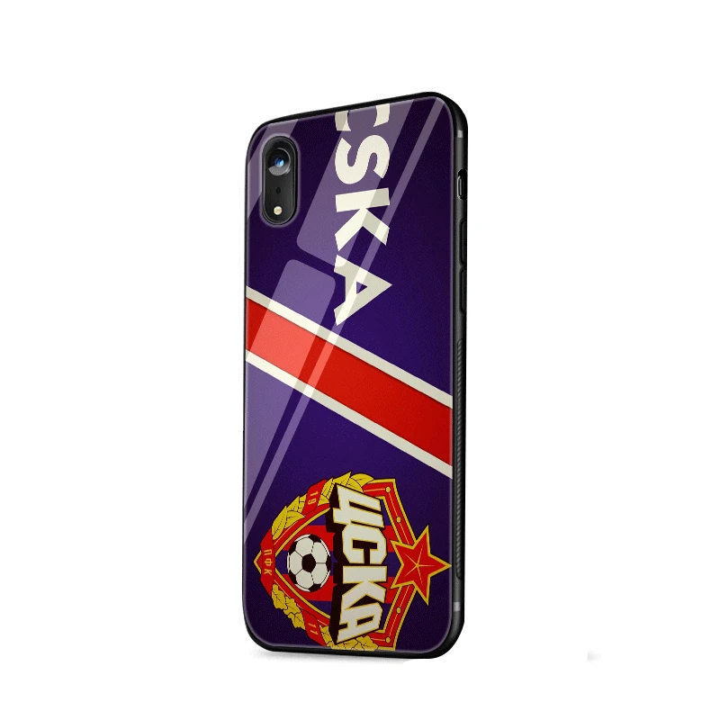 mobile phone case glass for iPhone xr x xs max 7 8 6 6s Plus cover Football CSKA Moscow |