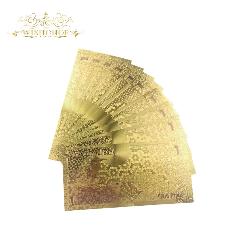 10 шт./лот Лидер продаж для цвет Катар купюр 1 денежному банкнот в центре сообщений