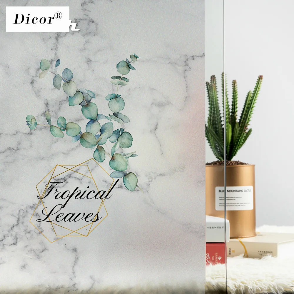 Винтажная стеклянная пленка с мраморным узором DICOR декоративная цветная оконная