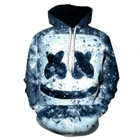 mens all match hoodie funny devil smiley face 3d printing mens sportswear casual streetwear plus size