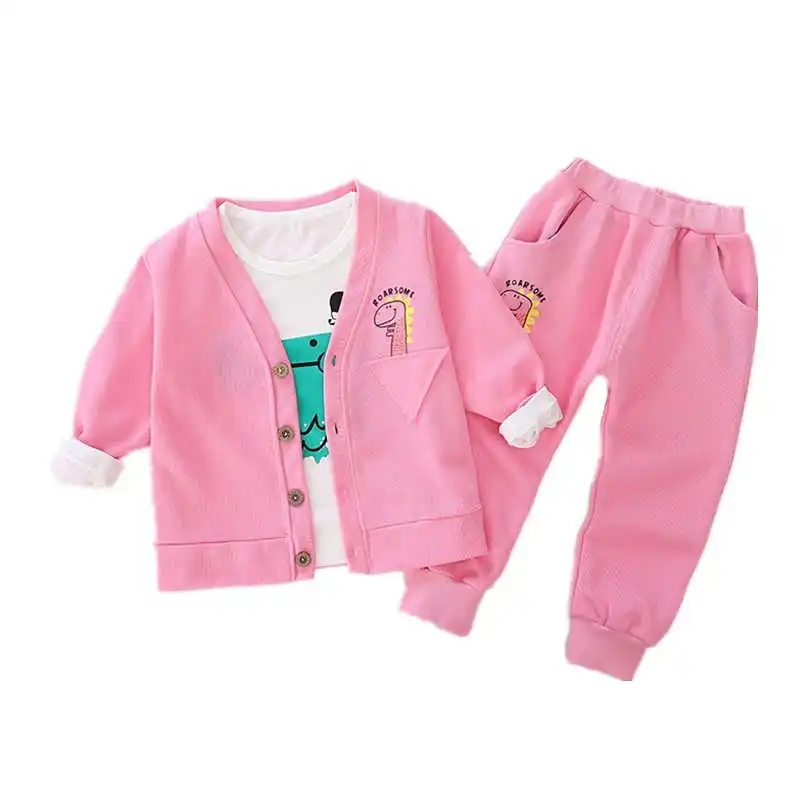 

Новинка, детская модная одежда на весну и осень, куртка с мультяшным рисунком для маленьких мальчиков, футболка и брюки, 3 шт./компл., Детский ...