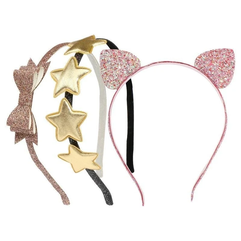 1 PC Glitter Cat Ears Kids Hair Hoop Baby Hairbands Cute Princess Headwear Girls Hair Accessories Children Hair Clasp Headbands