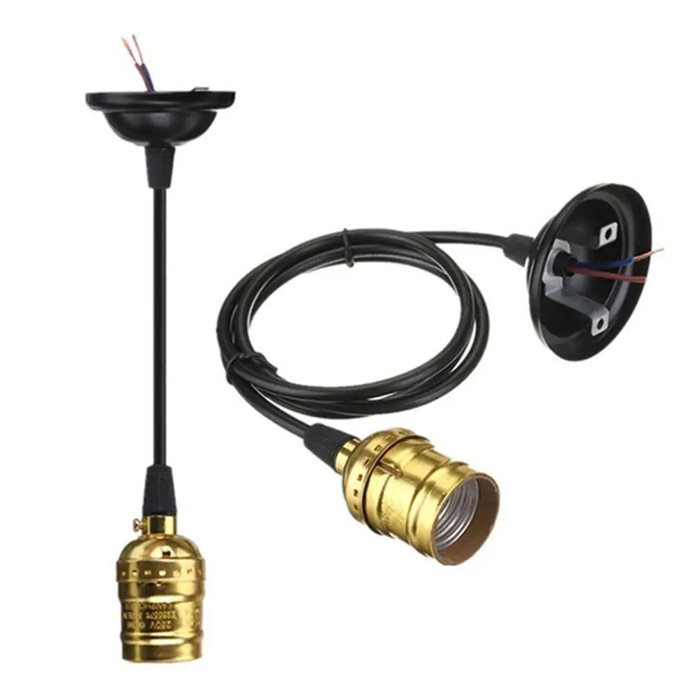 E26 E27 100-265V Ретро держатель лампы Edison с переключателем Винтажный стиль люстра