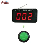 take a number system 3 digit display with control button next last recall wireless queue management system